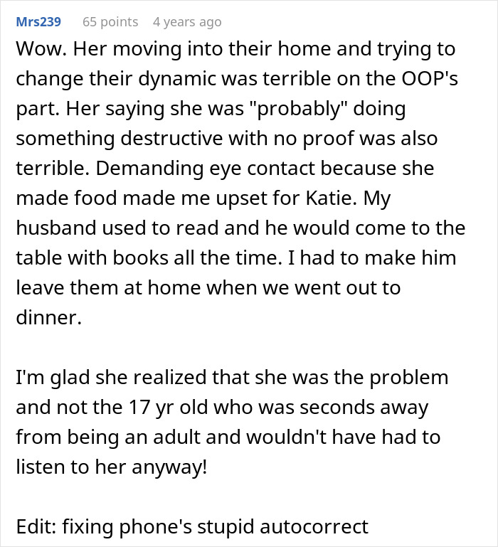 Woman Bashed Online For Turning Into Evil Stepmother For Shy And Introverted 17YO Woman Bashed Online For Turning Into Evil Stepmother For Shy And Introverted 17YO