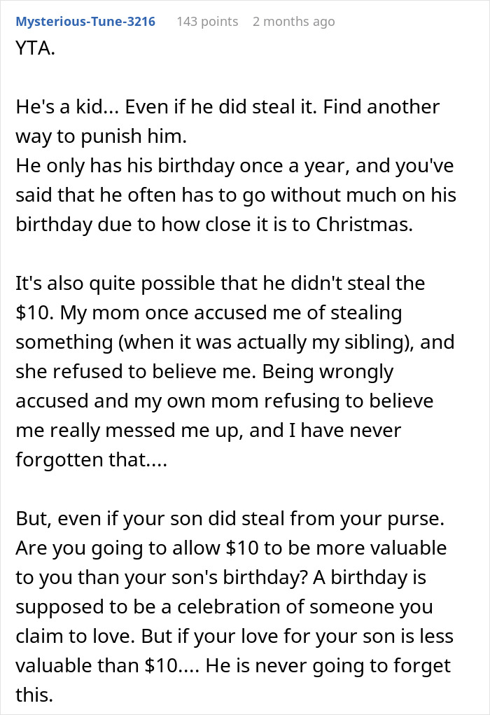 &ldquo;I Don’t Believe Him&rdquo;: Mom Cancels Son’s Birthday Party After Money Vanishes From Her Wallet
