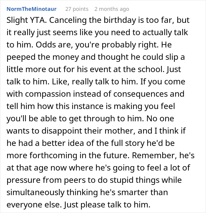 &ldquo;I Don’t Believe Him&rdquo;: Mom Cancels Son’s Birthday Party After Money Vanishes From Her Wallet