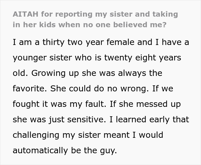 Golden Child Grows Up To Be A Neglectful Mom, Parents Still Defend Her When Ignored Sis Calls CPS