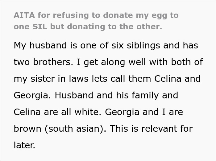 Infertile Lady Hits The Jackpot With SIL Who Donates Her Eggs, Other SIL Mad She Doesn&rsquo;t Get One Too