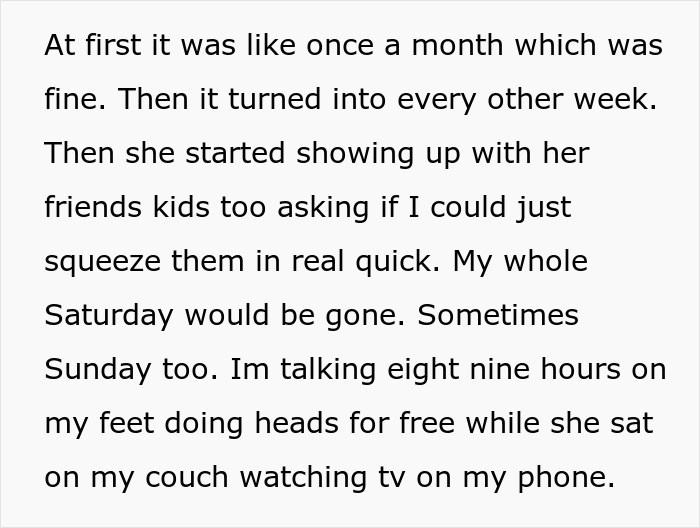 Entitled Lady Thinks She Can Get Free Hairstyles For Life, Trashes Cousin After She Charges $30 Entitled Lady Thinks She Can Get Free Hairstyles For Life, Trashes Cousin After She Charges $30