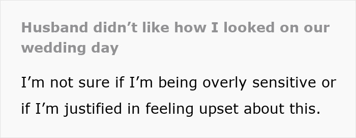 Wife Hurt About Husband&rsquo;s Reaction To Her Wedding Look, Netizens Say, &ldquo;He Doesn&rsquo;t Even Like You&rdquo;