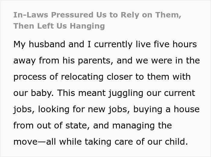Sneaky In-Laws Pretend To Be There For Couple And Baby, Leave Them Helpless As They Do A 180