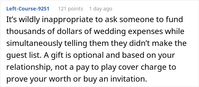 Uninvited Guest Expected To Fund Wedding, Called Stingy For Not Paying Thousands For Cousin&rsquo;s Event