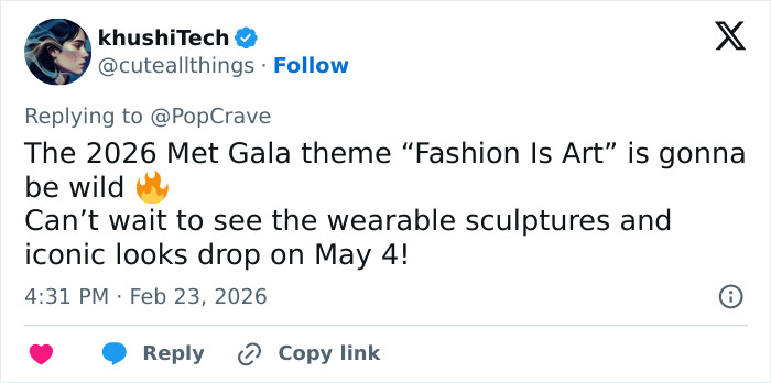 “It Will Still Be Underwhelming”: Met Gala’s Announcement Of 2026 Dress Code Sparks Controversy “It Will Still Be Underwhelming”: Met Gala’s Announcement Of 2026 Dress Code Sparks Controversy
