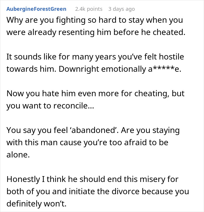 Internet Gives Woman A Reality Check After She Complains About Cheating Husband And Fair Therapist Internet Gives Woman A Reality Check After She Complains About Cheating Husband And Fair Therapist
