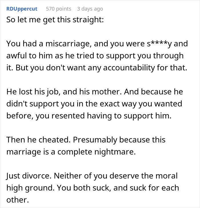Internet Gives Woman A Reality Check After She Complains About Cheating Husband And Fair Therapist Internet Gives Woman A Reality Check After She Complains About Cheating Husband And Fair Therapist