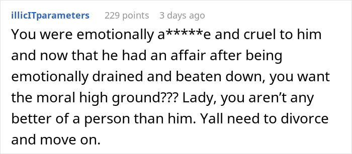 Internet Gives Woman A Reality Check After She Complains About Cheating Husband And Fair Therapist Internet Gives Woman A Reality Check After She Complains About Cheating Husband And Fair Therapist