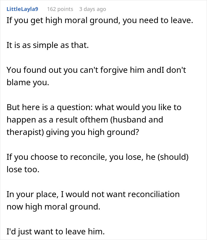 Internet Gives Woman A Reality Check After She Complains About Cheating Husband And Fair Therapist Internet Gives Woman A Reality Check After She Complains About Cheating Husband And Fair Therapist