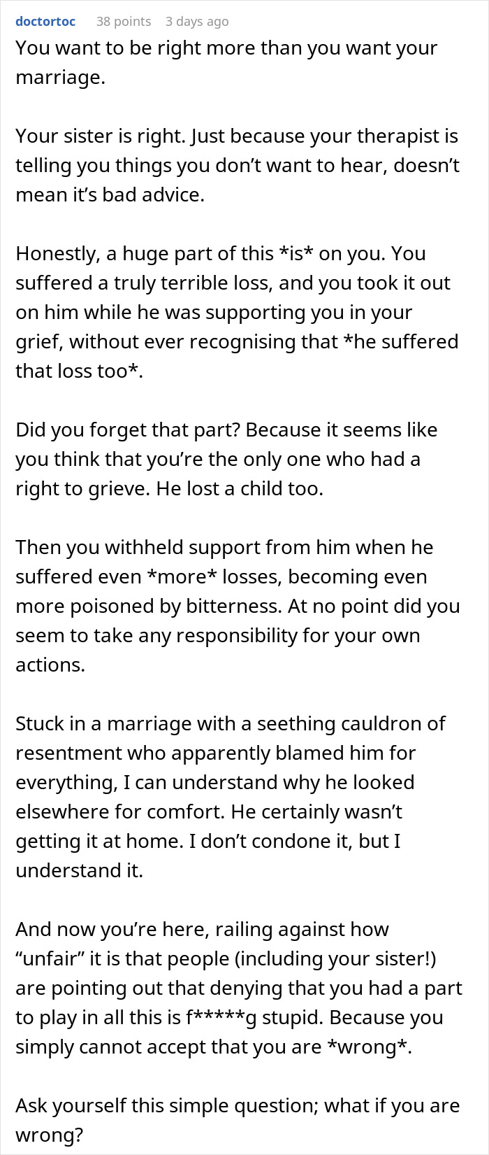 Internet Gives Woman A Reality Check After She Complains About Cheating Husband And Fair Therapist Internet Gives Woman A Reality Check After She Complains About Cheating Husband And Fair Therapist