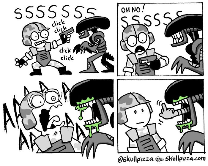 28 New “Skull Pizza” Comics That Mix Pop Culture, Monsters, And Deadpan Jokes 28 New “Skull Pizza” Comics That Mix Pop Culture, Monsters, And Deadpan Jokes