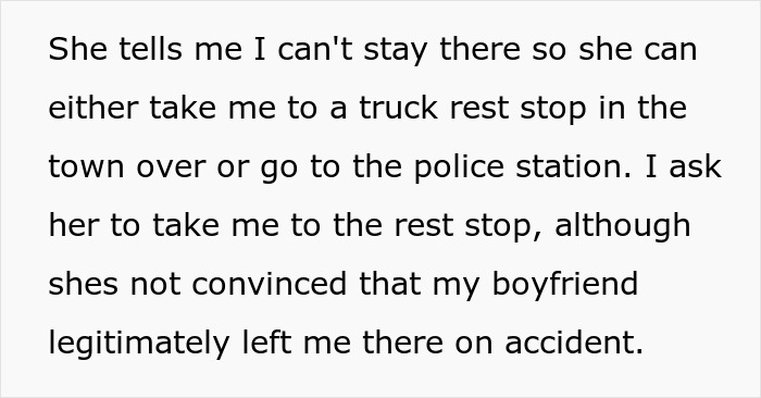 GF Goes To Toilet During Roadtrip, Doesn’t Know Whether To Cry Or Laugh When BF Drives Away GF Goes To Toilet During Roadtrip, Doesn’t Know Whether To Cry Or Laugh When BF Drives Away