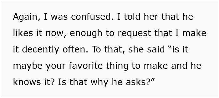 Woman Pushes Back When MIL Claims She Knows Husband Better, A Simple Pasta Question Ends It