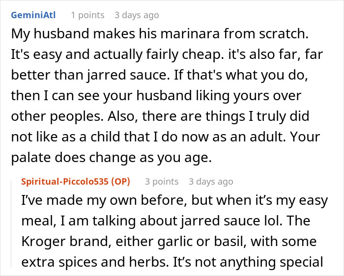 Woman Pushes Back When MIL Claims She Knows Husband Better, A Simple Pasta Question Ends It