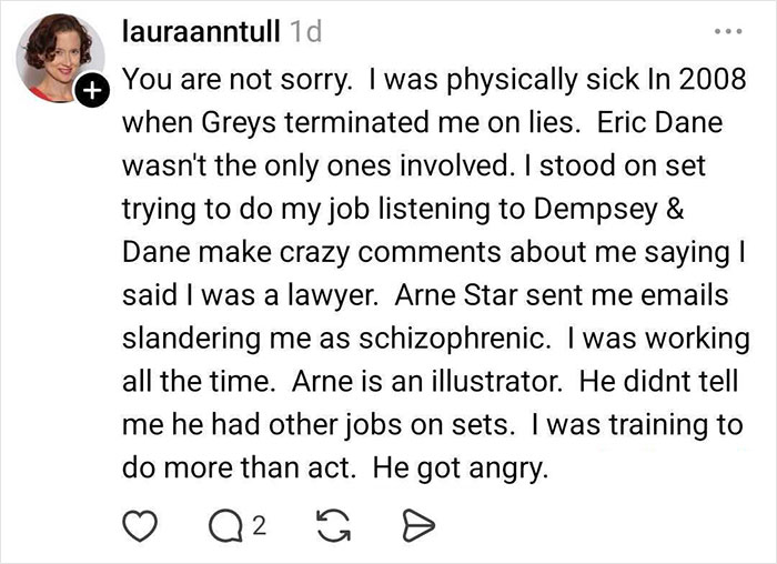‘Grey’s Anatomy’ Actress’s Claim Eric Dane Bullied Her Brutally Backfires After He Passes Away
