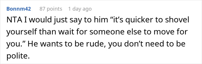 Entitled Guy Thinks He Can Snag A Snow-Free Parking Spot, Mad As Neighbor Won&rsquo;t Move His Car For Him