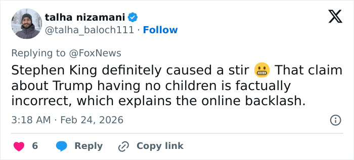 Stephen King Faces Backlash After Making Brazenly False Claim About Donald Trump