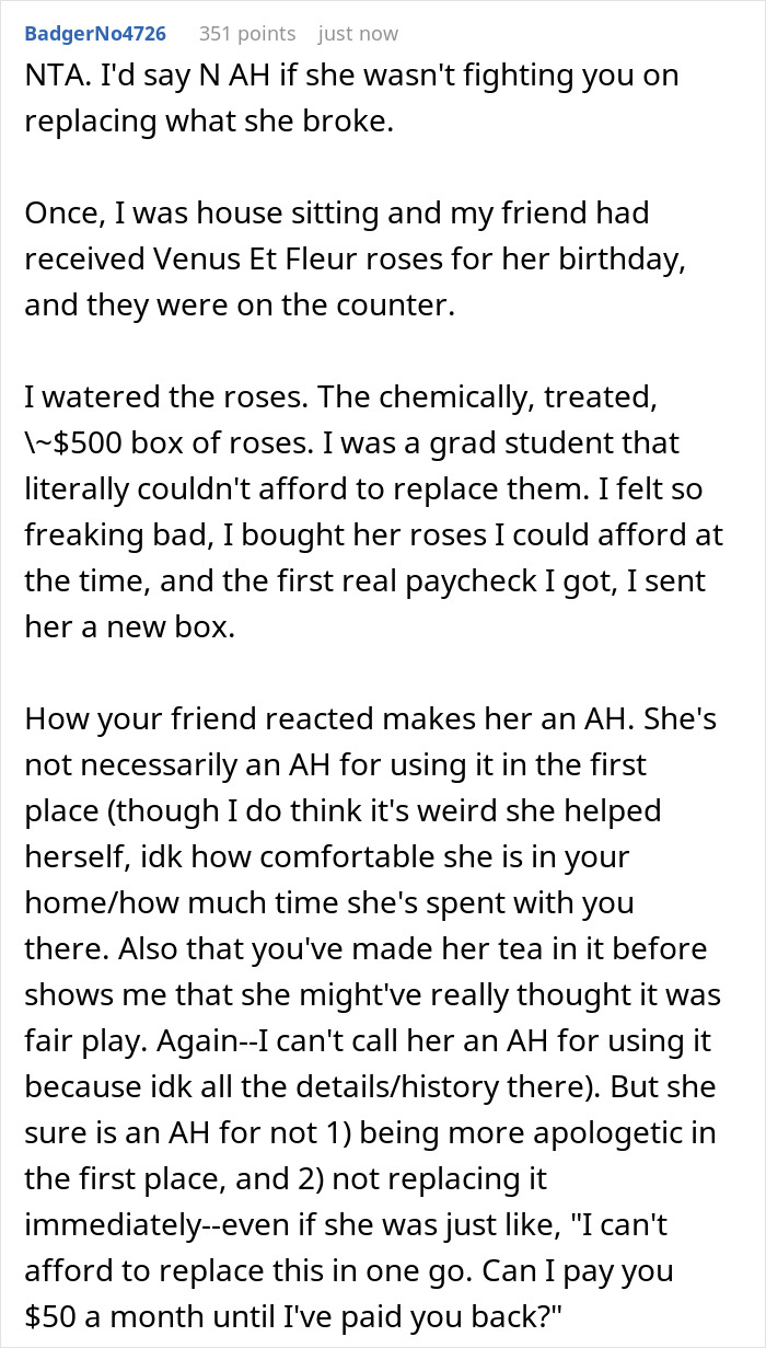 Pet-Sitting Friend Gets Too Comfy, Ruins Woman&rsquo;s $500 Yixing Teapot, Gets Told To Replace It