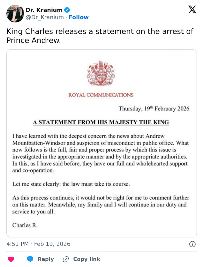 Royal Expert Reveals The “Nightmare” Prince Andrew’s Arrest Creates For King Charles Royal Expert Reveals The “Nightmare” Prince Andrew’s Arrest Creates For King Charles