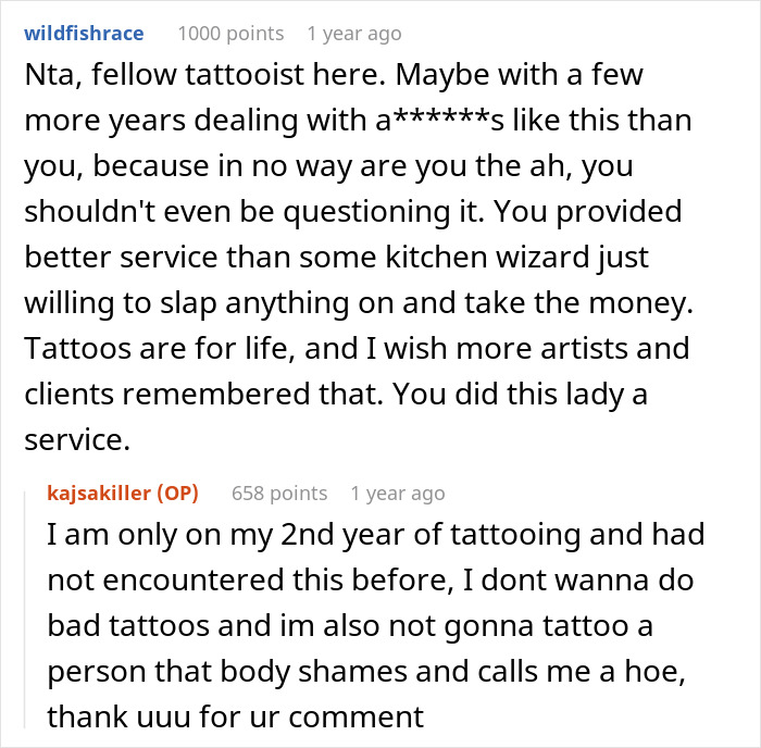 Tattoo Artist Asks If They Were Wrong To Refuse To Give Services to An Extremely Overweight Client