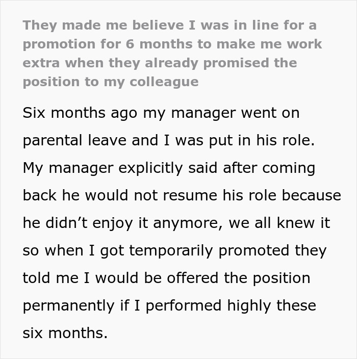 Woman Vents To The Internet About How Her Manager Got Her To Work More With A Fake Promotion Promise Woman Vents To The Internet About How Her Manager Got Her To Work More With A Fake Promotion Promise