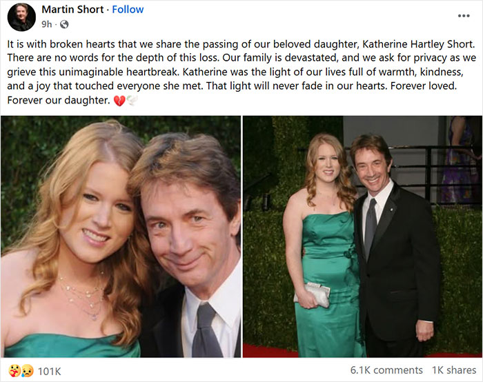 Harrowing 911 Audio Revealed After Martin Short’s Daughter Katherine Tragically Lost Her Life