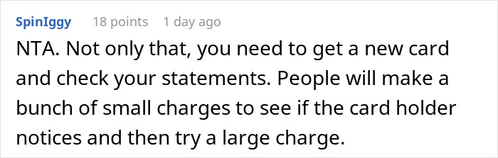 Cousin Thinks She Can Use Woman&rsquo;s Credit Card Anytime, She&rsquo;s Mortified After Seeing $15K Charge