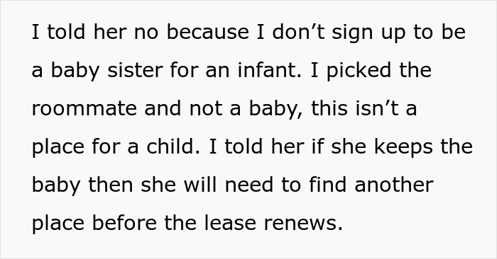 Woman Shocked When Roommate Gets Pregnant, Tells Her To Move Out As She Can’t Raise A Baby