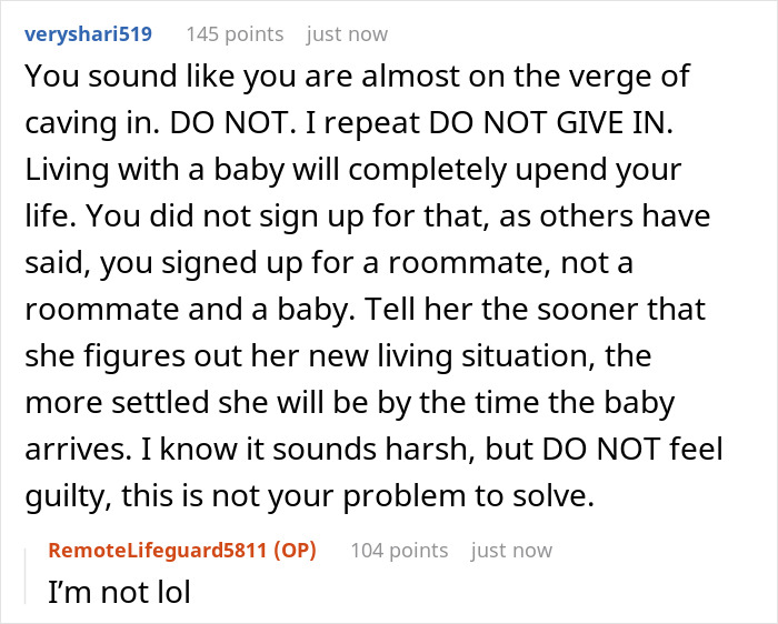 Woman Shocked When Roommate Gets Pregnant, Tells Her To Move Out As She Can’t Raise A Baby