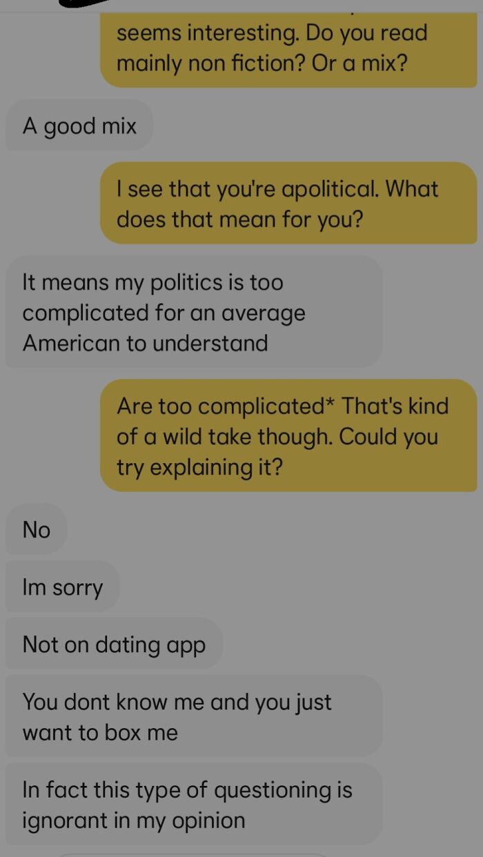 41 Dating App Screenshots That Range From Funny To Concerning (New Pics) 41 Dating App Screenshots That Range From Funny To Concerning (New Pics)
