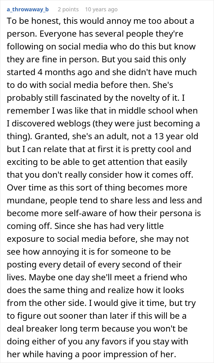 Woman Posts Absolutely Everything Online, Her Boyfriend Hates It: “Social Media Attention Seeker”