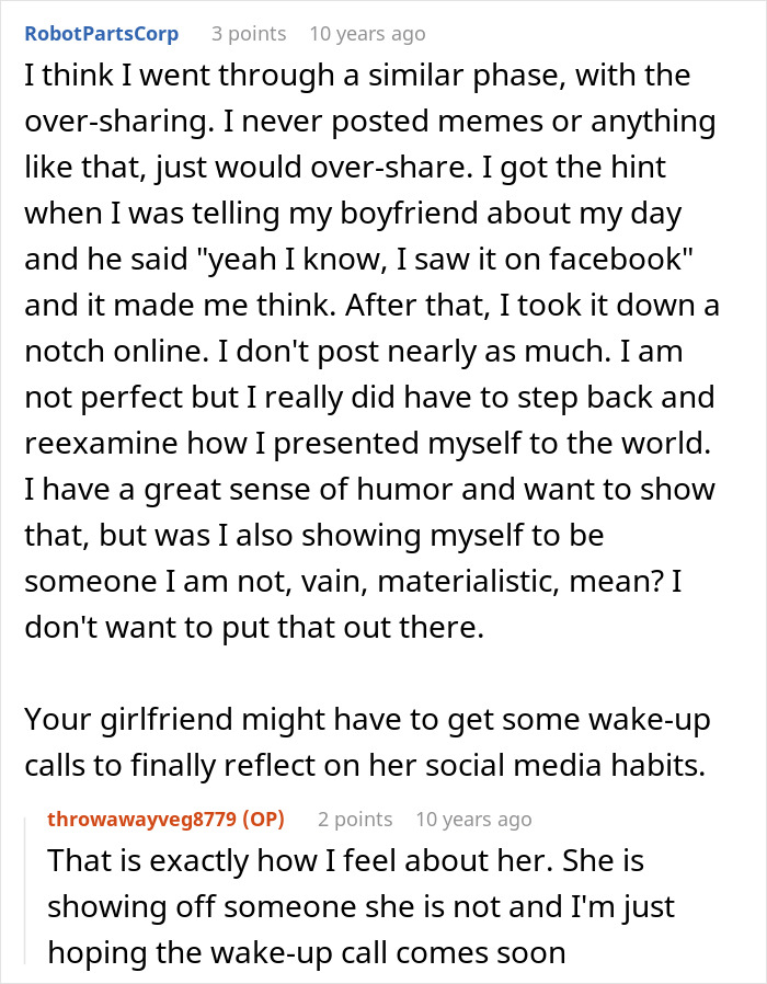 Woman Posts Absolutely Everything Online, Her Boyfriend Hates It: “Social Media Attention Seeker”
