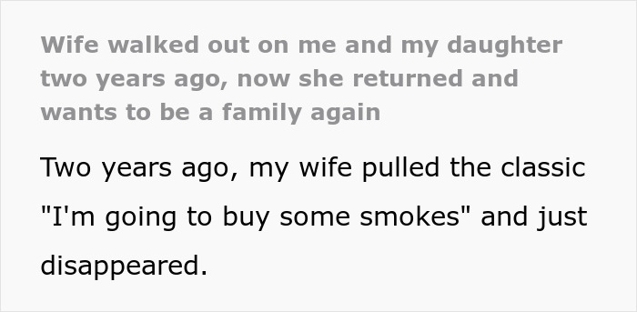 Mother Walks Out On Family, Comes Back Two Years Later Like Nothing Happened: “Hey Guys, What Did I Miss?”