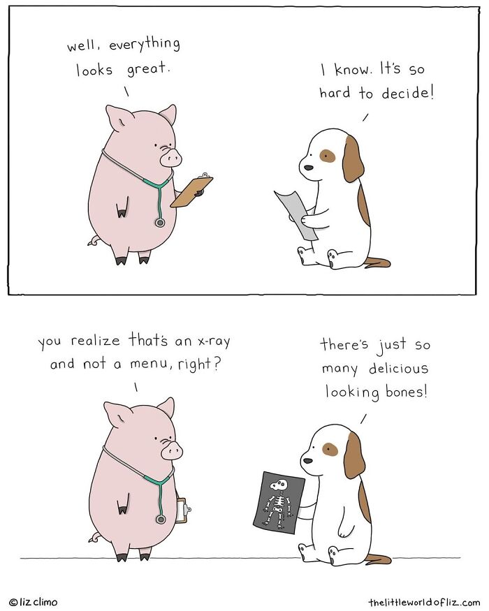 38 Funny Everyday Moments Of Talking Animals Illustrated By “The Simpsons” Animator Liz Climo (New Comics)