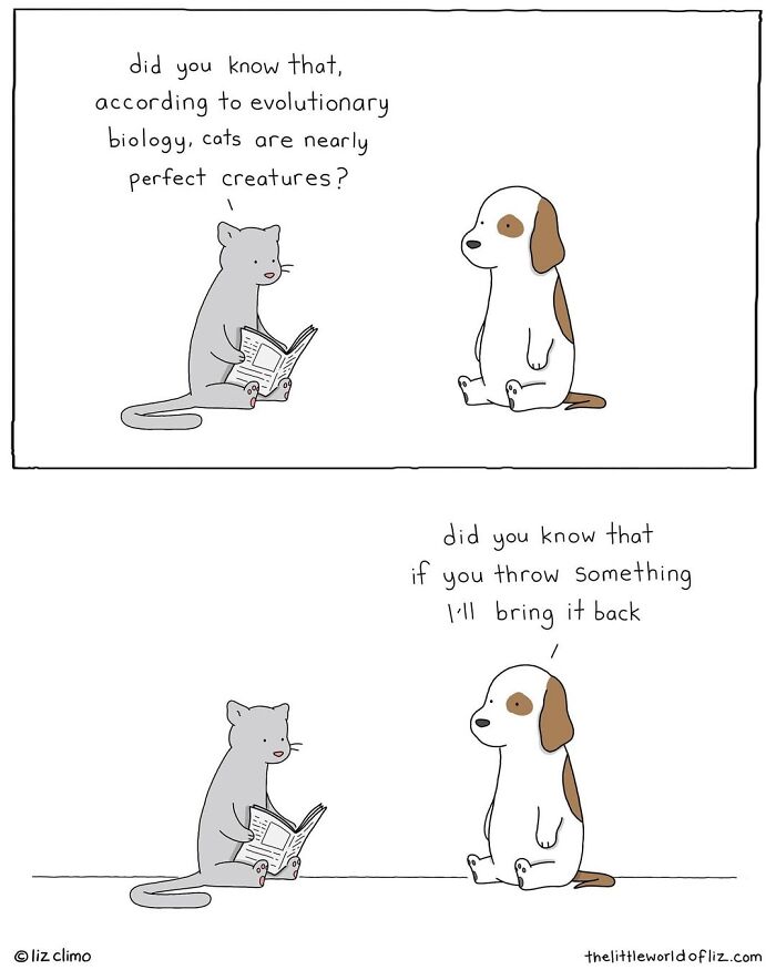 38 Funny Everyday Moments Of Talking Animals Illustrated By “The Simpsons” Animator Liz Climo (New Comics)