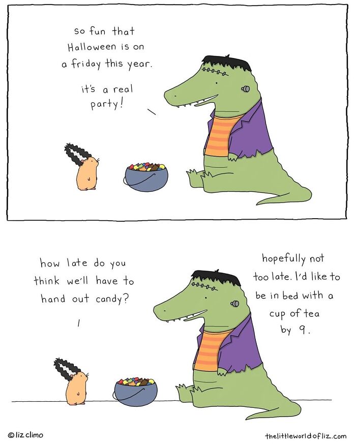 38 Funny Everyday Moments Of Talking Animals Illustrated By “The Simpsons” Animator Liz Climo (New Comics)