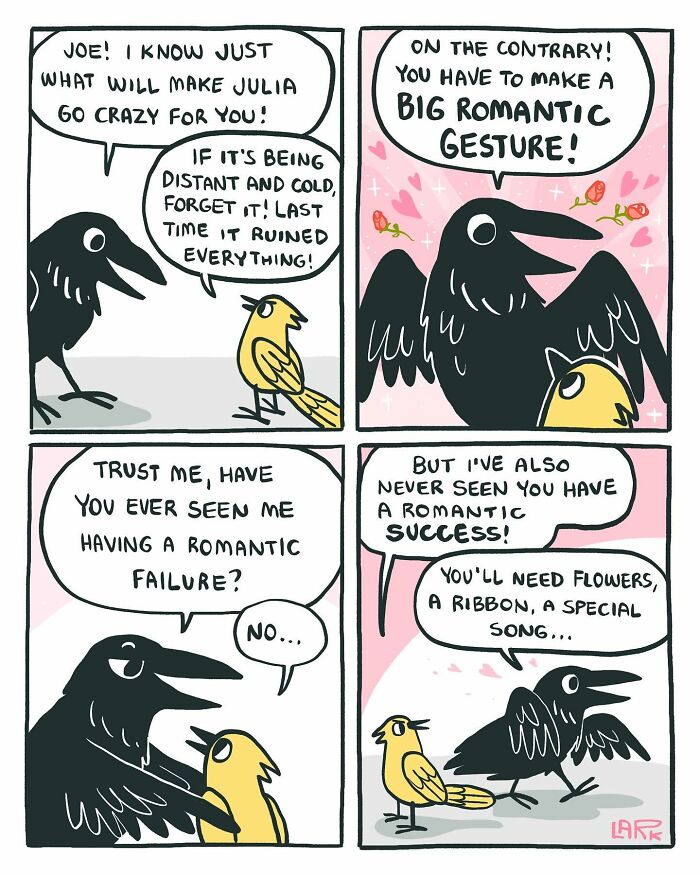 58 New Comics By Artist Lark About Birds Working Office Jobs For A Cat Boss