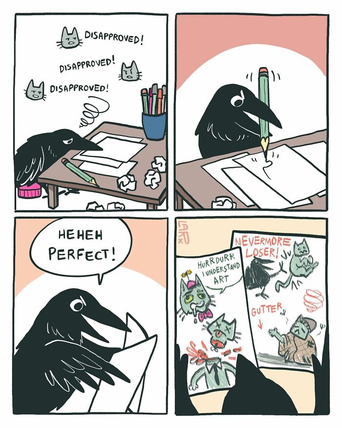 58 New Comics By Artist Lark About Birds Working Office Jobs For A Cat Boss