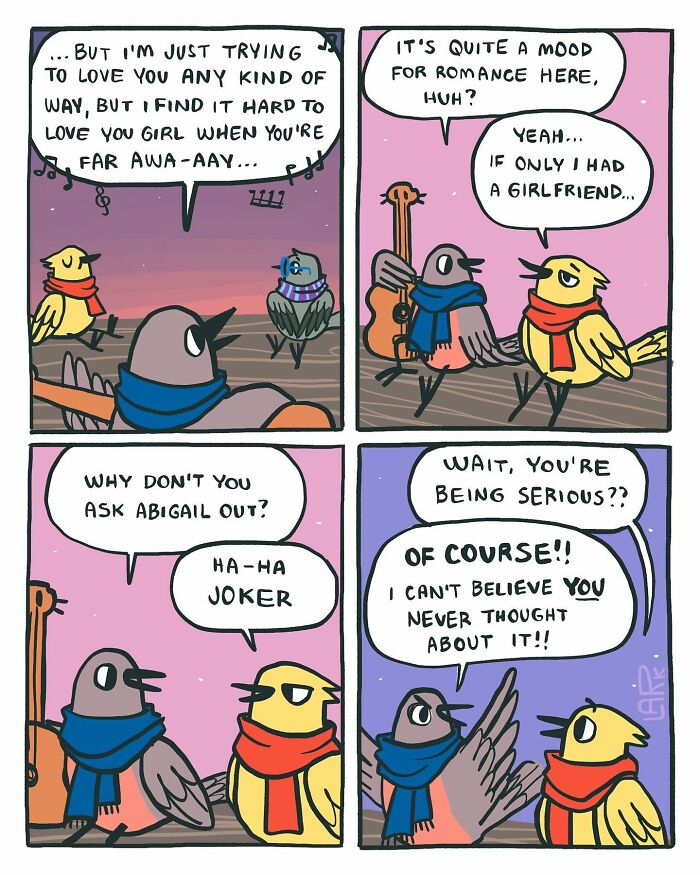 58 New Comics By Artist Lark About Birds Working Office Jobs For A Cat Boss