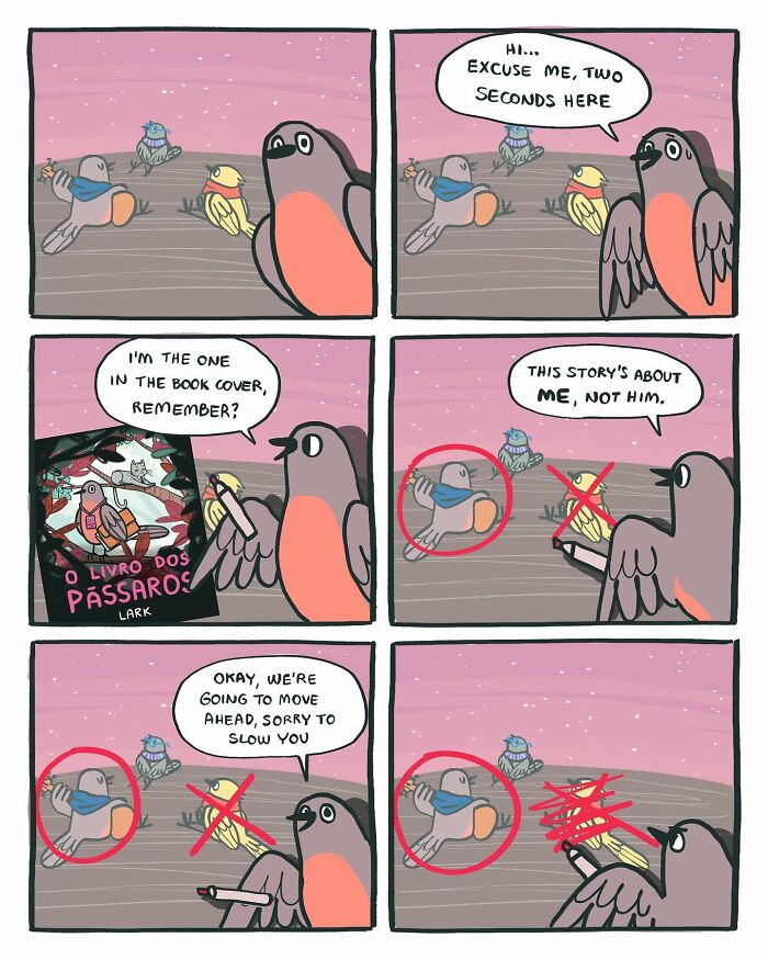 58 New Comics By Artist Lark About Birds Working Office Jobs For A Cat Boss