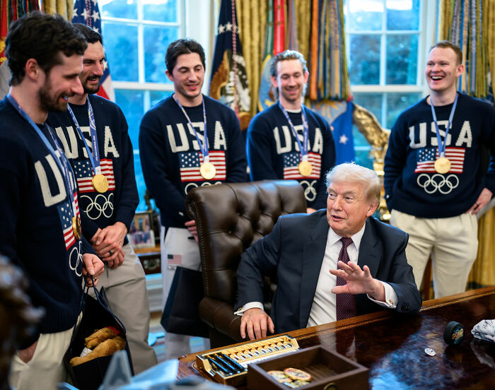 US Hockey Team’s White House Visit Sparks Frenzied Reactions After Video Surfaces Of The Food