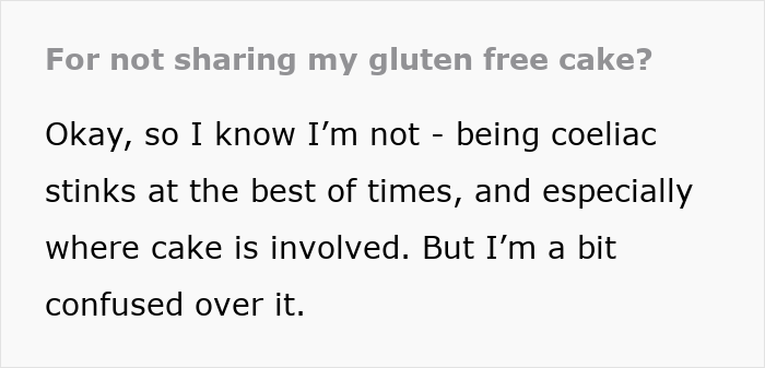 Greedy Lady Eats SIL&rsquo;s Gluten-Free Cake As It &ldquo;Looks Better,&rdquo; Sparks Drama As Hubby Scolds Her