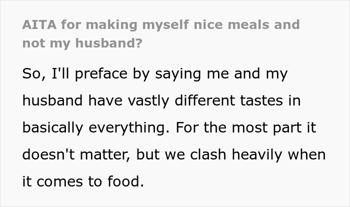 Wife Refuses To Eat “Garbage” Anymore, Husband Claims He’s Being Starved By Her Healthy Meals