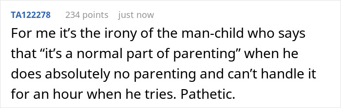 Guy Huffs Like A Giant Baby As Wife Made Him Parent Toddler Just Once While She Always Did It