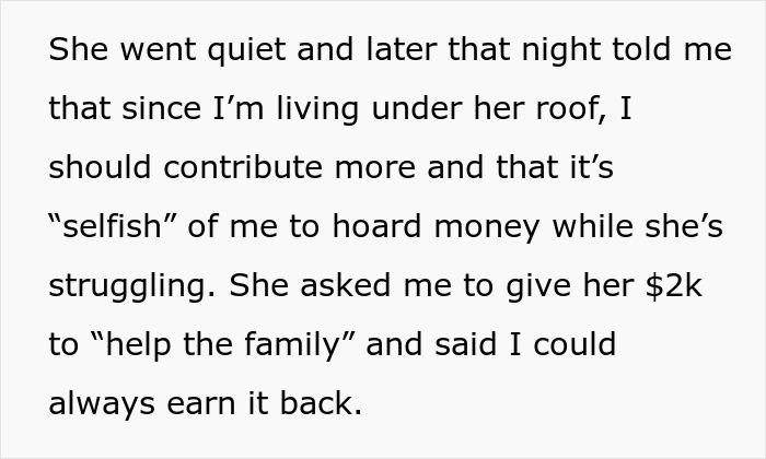 &ldquo;Struggling&rdquo; Mom Sees 19YO Daughter’s $4K Savings And Demands Half, Mad As She Won’t Hand It Over