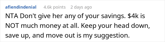 &ldquo;Struggling&rdquo; Mom Sees 19YO Daughter’s $4K Savings And Demands Half, Mad As She Won’t Hand It Over