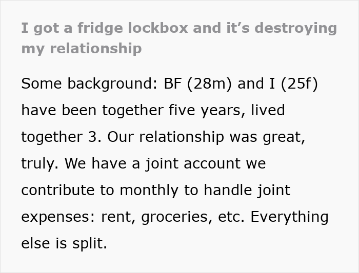 GF Buy’s Fridge Lockbox To Protect Snacks From Greedy BF, He Escalates To Violence Immediately