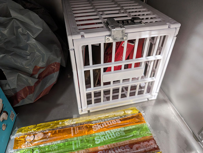 GF Buy’s Fridge Lockbox To Protect Snacks From Greedy BF, He Escalates To Violence Immediately