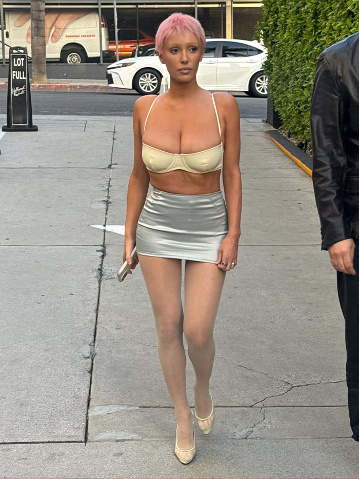 Bianca Censori Is Back To Being Wild With Her Fashion, Steps Out In Lingerie Top